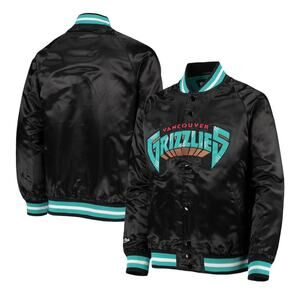Youth Mitchell & Ness Black Vancouver Grizzlies Hardwood Classics Jacket 10/12